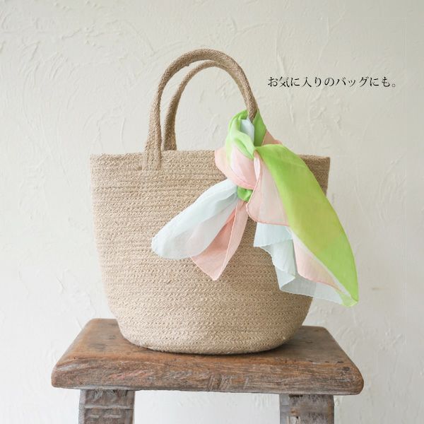 オーガニックコットン 手織ラクガキスカーフ