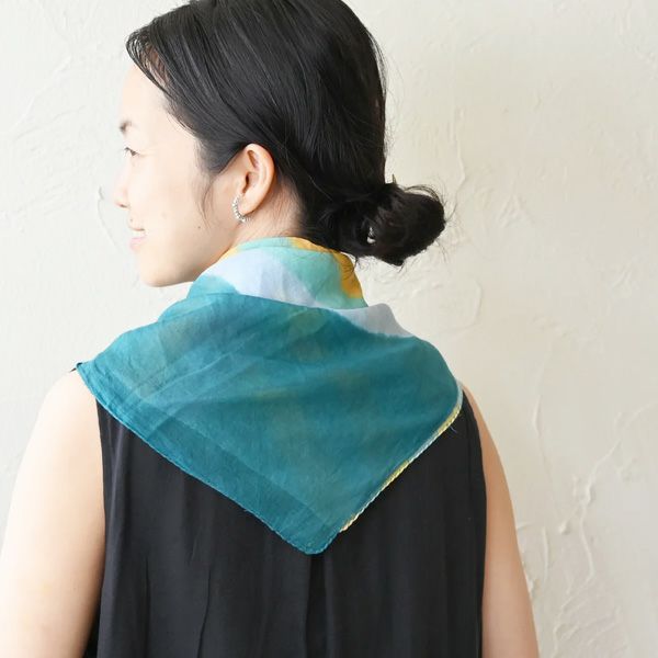 オーガニックコットン 手織ラクガキスカーフ