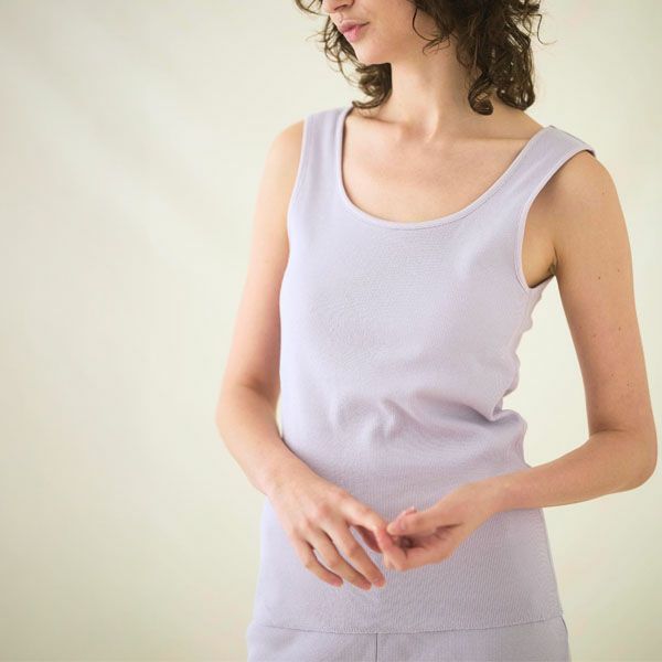 オーガニックコットン スパンリブカップ付きタンクトップ