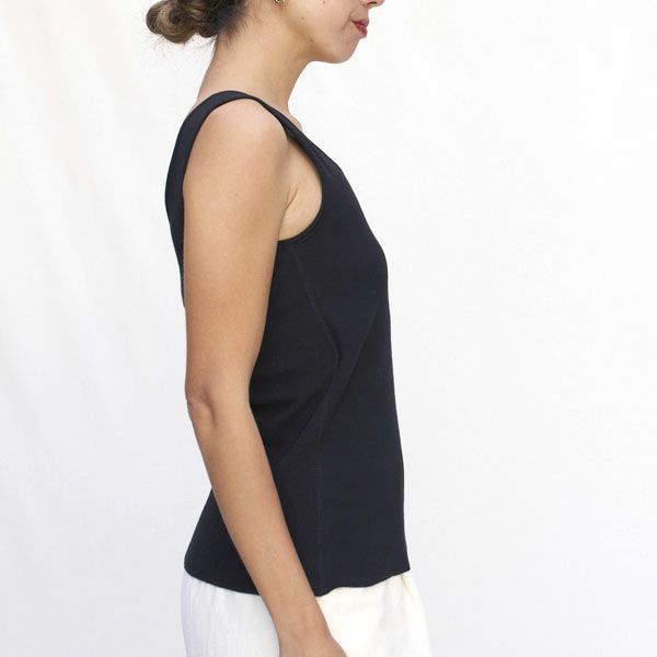 オーガニックコットン スパンリブカップ付きタンクトップ
