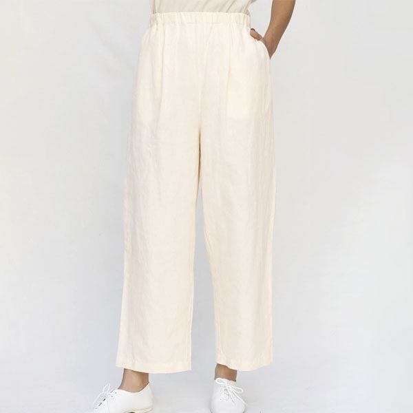 オーガニックコットン＆リネン ベーシックパンツ