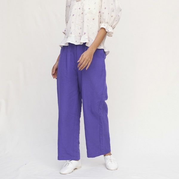 オーガニックコットン＆リネン ベーシックパンツ