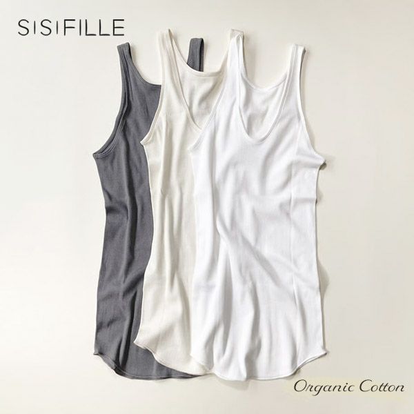 オーガニックコットン 丸編タンクトップ ELLEN