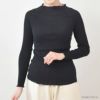 オーガニックコットン シアーモックネックトップ AMELIA