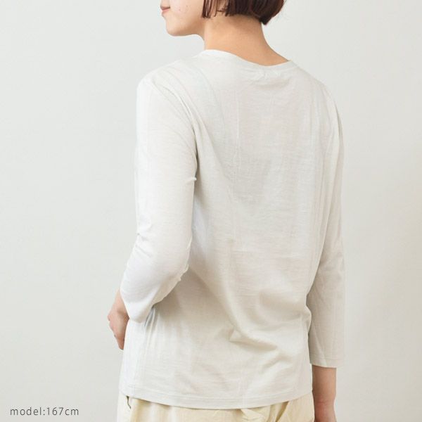 オーガニックコットン ブレスレットスリーブTシャツ JANE