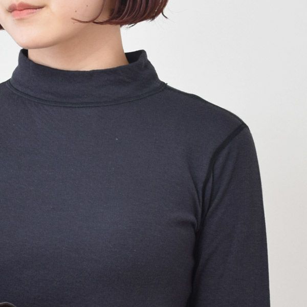 オーガニックコットン マシュマロタッチハイネックトップ MAE