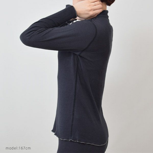 オーガニックコットン マシュマロタッチハイネックトップ MAE