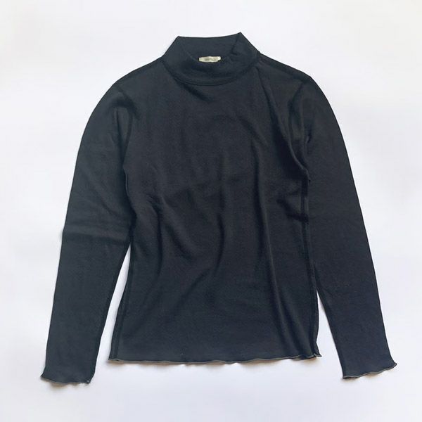 オーガニックコットン マシュマロタッチハイネックトップ MAE