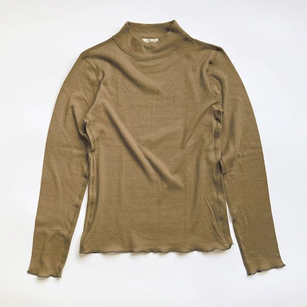 オーガニックコットン マシュマロタッチハイネックトップ MAE