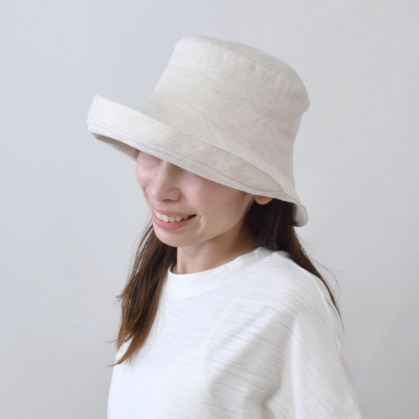 オーガニックコットン&リネン チューリップハット