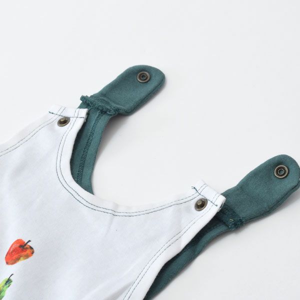 オーガニックコットン ベビーノースリーブロンパース はらぺこあおむし