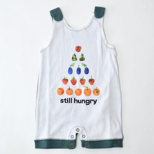 オーガニックコットン ベビーノースリーブロンパース はらぺこあおむし