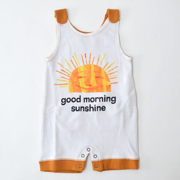 オーガニックコットン ベビーノースリーブロンパース はらぺこあおむし