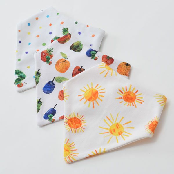 オーガニックコットン ベビーバンダナビブ はらぺこあおむし