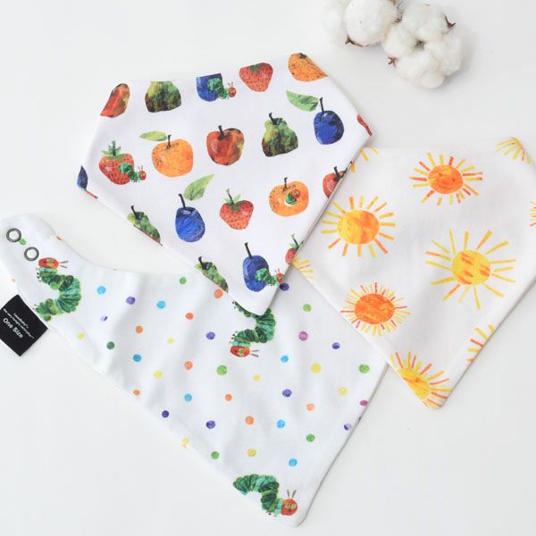 オーガニックコットン ベビーバンダナビブ はらぺこあおむし