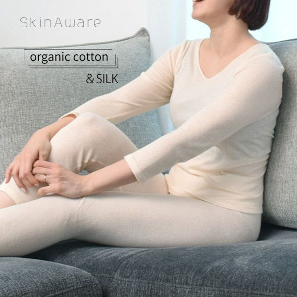 オーガニックコットン&シルク ロングスリーブインナー