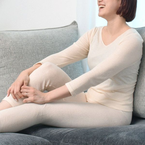 オーガニックコットン&シルク ロングスリーブインナー