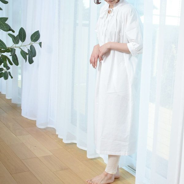 オーガニックコットン&シルク ロングレギンス