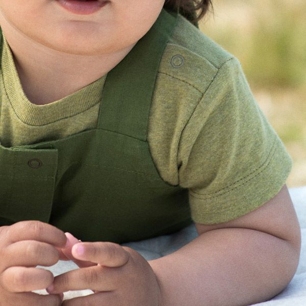 オーガニックコットン ベビーフライスボディスーツ（半袖）