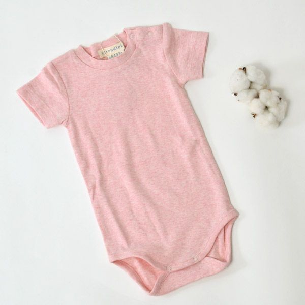 オーガニックコットン ベビーフライスボディスーツ（半袖）