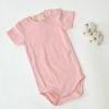 オーガニックコットン ベビーフライスボディスーツ（半袖）