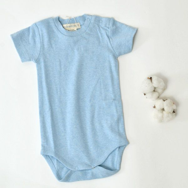 オーガニックコットン ベビーフライスボディスーツ（半袖）
