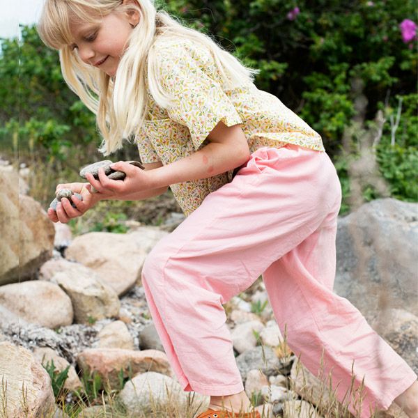 オーガニックコットン キッズリラックスタフタパンツ