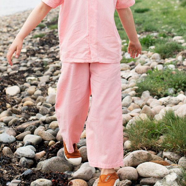 オーガニックコットン キッズリラックスタフタパンツ