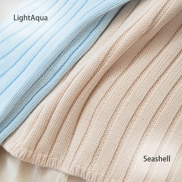 オーガニックコットン ワイドリブボクシーニット