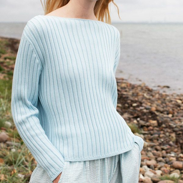 オーガニックコットン ワイドリブボクシーニット