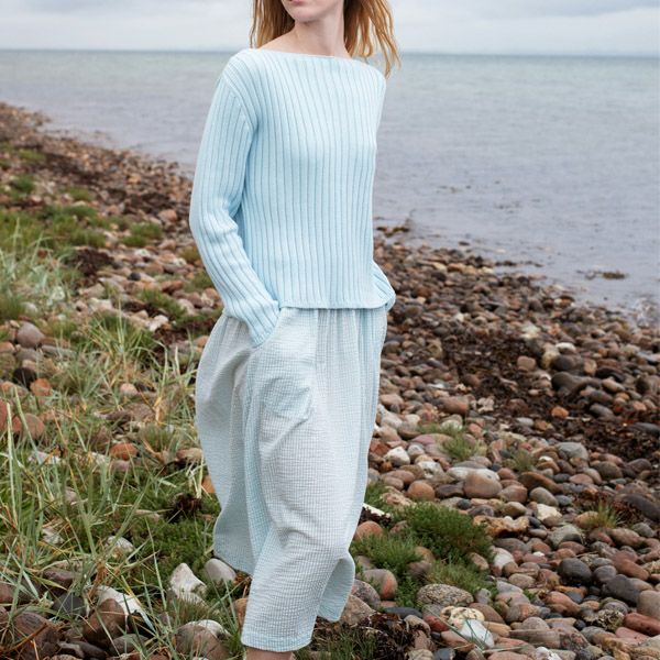 オーガニックコットン ワイドリブボクシーニット