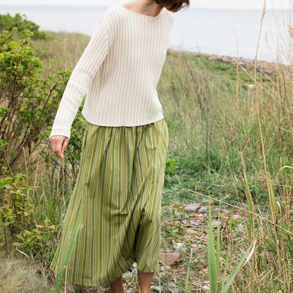 オーガニックコットン ワイドリブボクシーニット