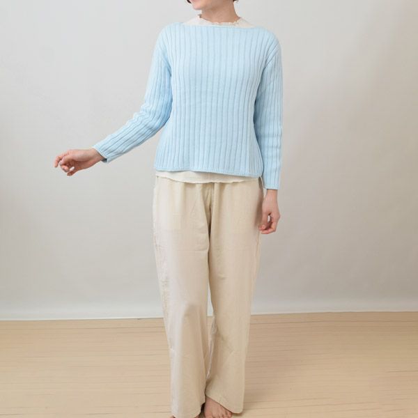 オーガニックコットン リラックスタフタパンツ