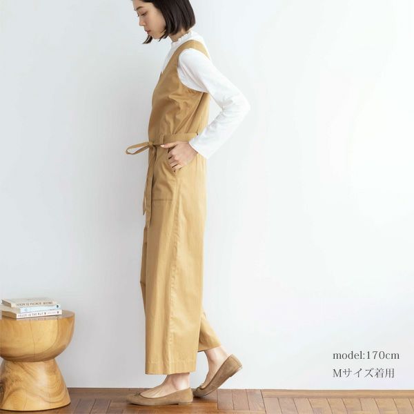 オーガニックコットン ツイルオールインワン