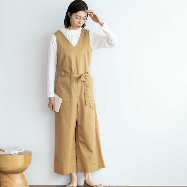 オーガニックコットン ツイルオールインワン