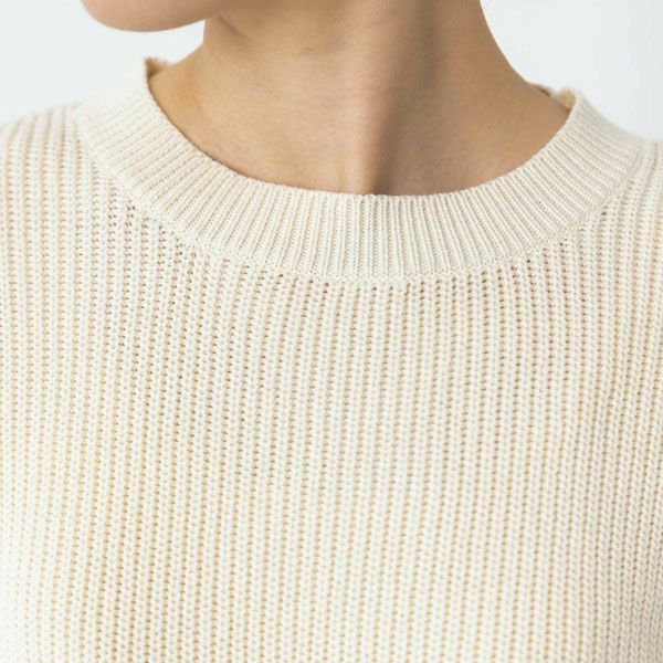 オーガニックコットン ニットタック編みプルオーバー