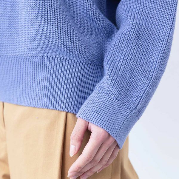 オーガニックコットン ニットタック編みプルオーバー