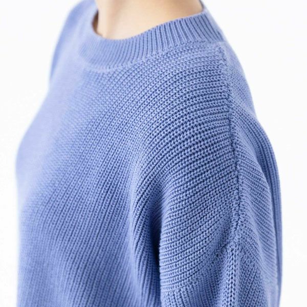 オーガニックコットン ニットタック編みプルオーバー