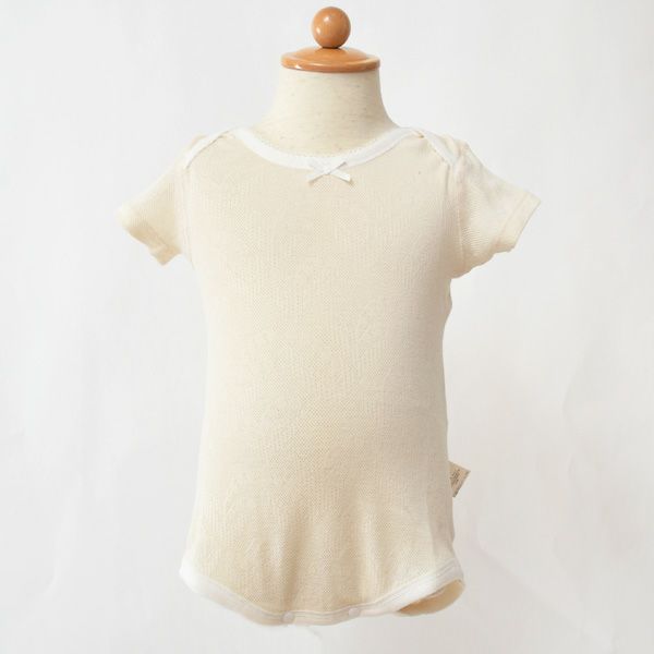 オーガニックコットン ベビースズランメッシュ半袖グレコ