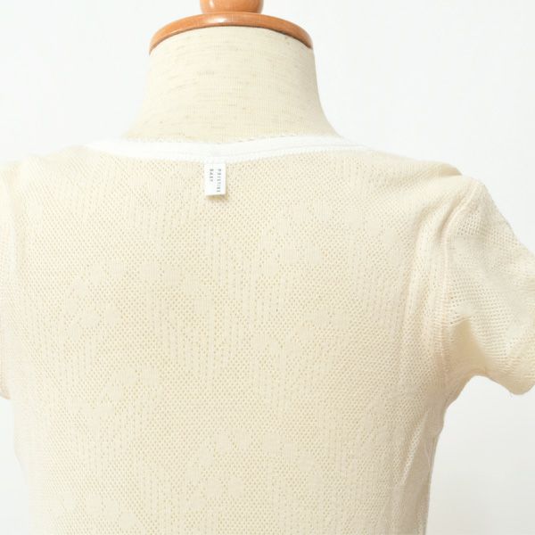 オーガニックコットン ベビースズランメッシュ半袖グレコ