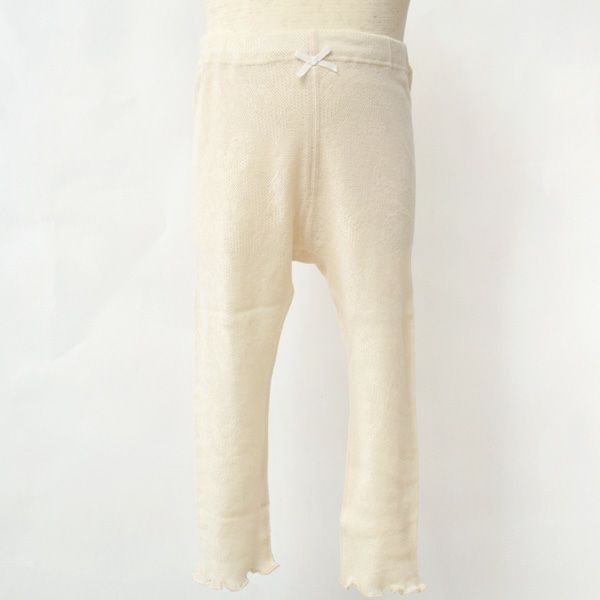 オーガニックコットン ベビースズランメッシュレギンス