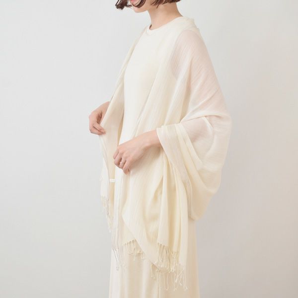 オーガニックコットン ヘリンボンストール