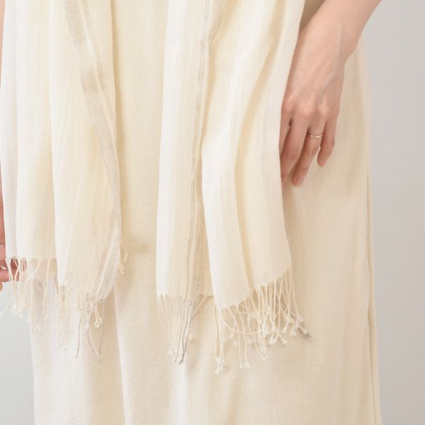 オーガニックコットン ヘリンボンストール