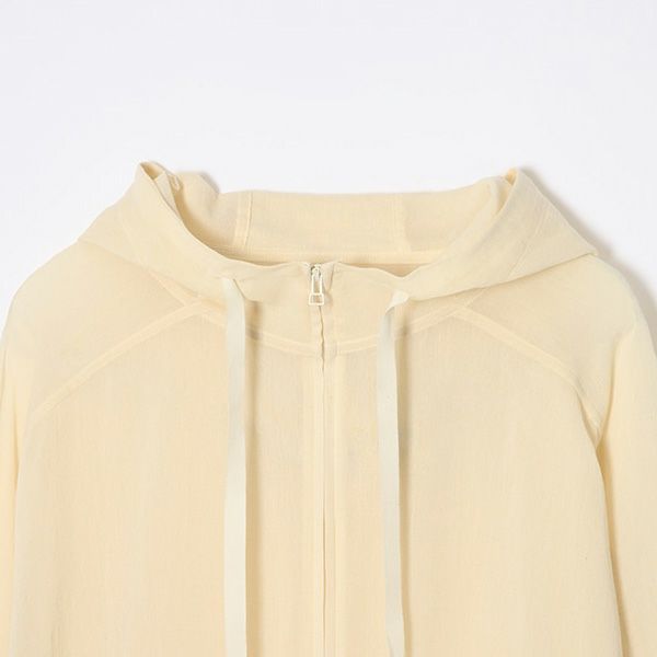 オーガニックコットン チリメンジップアップパーカー