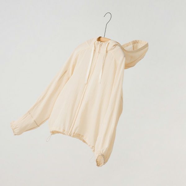 オーガニックコットン チリメンジップアップパーカー
