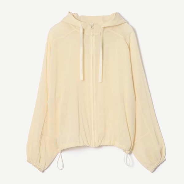 オーガニックコットン チリメンジップアップパーカー