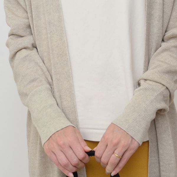 オーガニックコットン＆リネン ロングカーデ