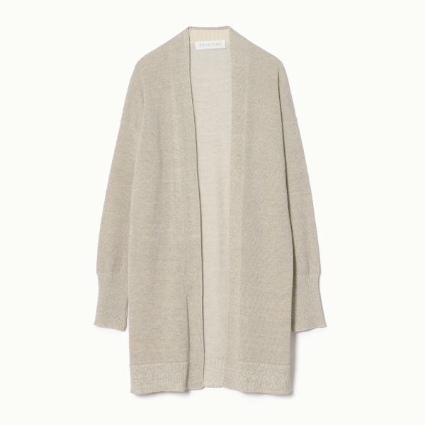 オーガニックコットン＆リネン ロングカーデ