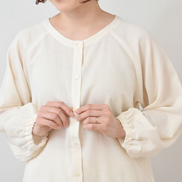 オーガニックコットン 変わりガーゼパフスリーブパジャマ