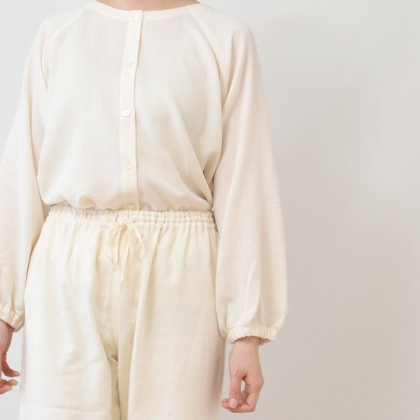 オーガニックコットン 変わりガーゼパフスリーブパジャマ